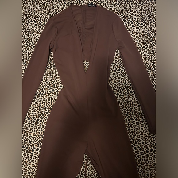 Brown FashionNova Jumpsuit / High Stretch with Scrunch Butt - Picture 3 of 4